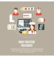 fracture bone treatment vector image