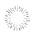 line doodle ray sparkle sunburst sunshine vector image vector image