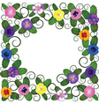 pansies frame vector image