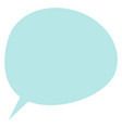 speech balloon template blank message blue cloud vector image
