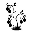 abstract black silhouette of the easter tree vector image
