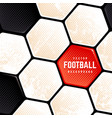 grunge soccer ball surface background vector image vector image