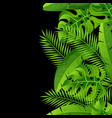 seamless pattern with tropical palm leaves exotic vector image vector image