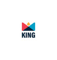 simple king crown with spotlight logo sign symbol vector image vector image