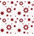 snowflakes seamless pattern winter ornament vector image