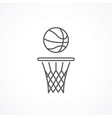 basketball line icon vector image