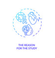reason for study concept icon vector image vector image