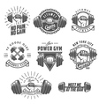 set of vintage gym emblems and design elements vector image vector image