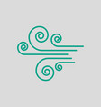 wind icon vector image