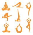 icons yoga asanas vector image