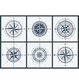 set of compass roses or windroses vector image