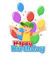 happy child birthday cartoon concept vector image
