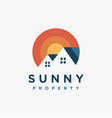modern colorful house property estate logo icon vector image