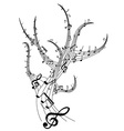 music tree vector image