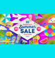 summer sale promotion banner vector image vector image