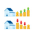 with house price up for concept vector image