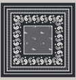 bandana paisley square print design vector image