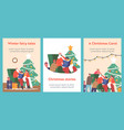 santa claus character read stories to children vector image