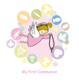 angel girl vector image