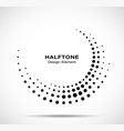 halftone circle dotted frame vector image