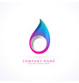 vibrant drop logo concept vector image