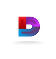d letter logo vector image