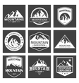 mountain travel outdoor adventures logo set vector image
