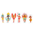 rio carnival musicians band girls and boys vector image vector image