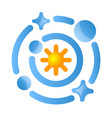 solar system icon vector image vector image