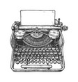 vintage mechanical typewriter vector image vector image