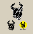 bull head logo vector image