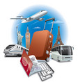 travel around the world vector image vector image