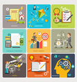 business flat icons design concept template vector image vector image