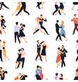 seamless pattern with elegant couples dancing vector image