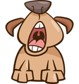 dog yawn cartoon vector image vector image