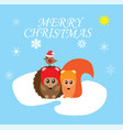 merry christmas card vector image