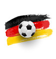 realistic soccer ball on flag of germany made vector image