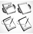retro notebooks vector image vector image