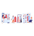trendy wardrobe set vector image vector image