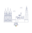 cork city skyline vector image