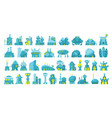 fantastic buildings big icon set the future vector image vector image