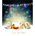 holiday christmas background with 2020 and a red vector image