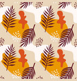 seamless pattern with tropical palm leaves vector image