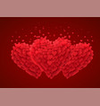 valentines red hearts love concept vector image