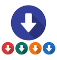 downward direction arrow icon vector image