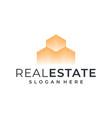 real estate building graphic logo design vector image vector image