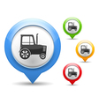 tractor icon vector image vector image