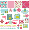 baby girl set vector image