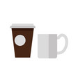 cups of tea and coffee icons vector image
