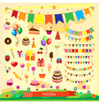 holiday icon set flat design vector image